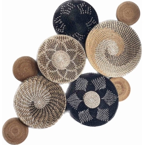 Διακοσμητικό τοίχου απο φυσικό bamboo Σετ 9 τεμαχίων